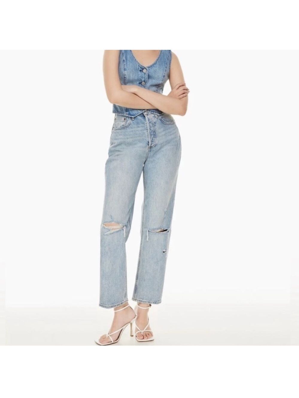 Aritzia Denim Forum The Joni High Rise Loose Straight Leg Jeans
